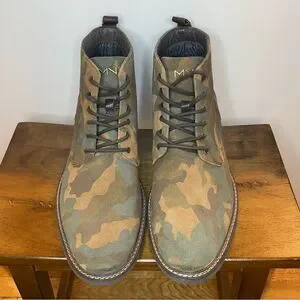 Mark Nason NWOT Stowe Military Camo Lace Up Suede Boots - Mens 12