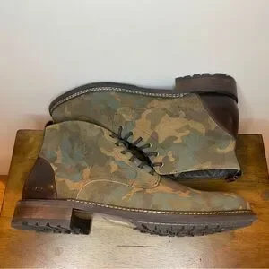 Mark Nason NWOT Stowe Military Camo Lace Up Suede Boots - Mens 12