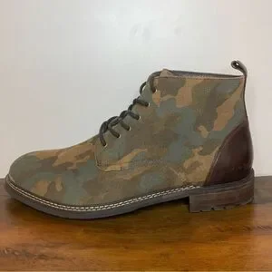 Mark Nason NWOT Stowe Military Camo Lace Up Suede Boots - Mens 12