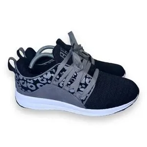 Marley Lilly Casual Sneakers Black/ Grey Leopard Women's 7