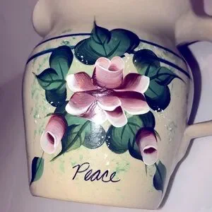 Marshall Pottery Hand Turned Yesteryear “Peace” Creamer