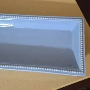 Martha Stewart Light Blue Beaded Tray 12 X 4.5 X 1.5 Inches