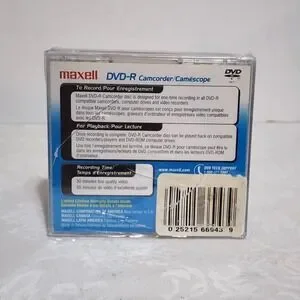 Maxell DVD-R Camcorder 30 Minutes Each- 1.4 GB-3 Pack Of New SEALED Discs