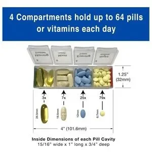 MedCenter 31 Day Pill & Vitamin Organizer