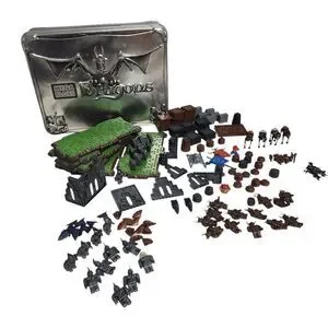 Mega Bloks Dragons Set Incomplete 211 Pieces in Metal Tin Case