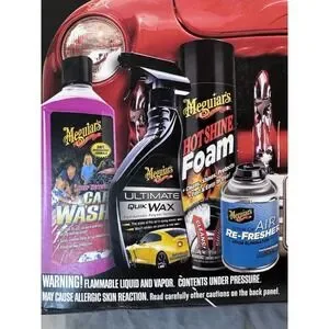 Meguiar's Show & Shine Premium Interior/Exterior Car Cleaning Kit Full Size 8 Pc