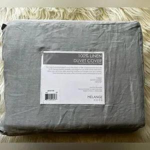 Melange Home 100% Linen Duvet Cover