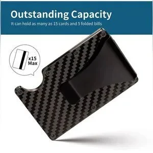 Men RFID Blocking Slim Money Clip Wallet Credit Card ID Holder Thin Minimalist