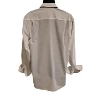 Men's Button Up Shirt By Karl Knox Wht (size 16.5 34/35)