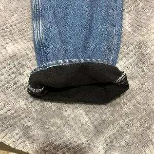 Men’s Carhartt Black Fleeced Lined Jeans Size 42 X 30 Relaxed Fit