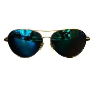 Men's Nautica Aviator Sunglasses N5110s Gold & Brown EUC