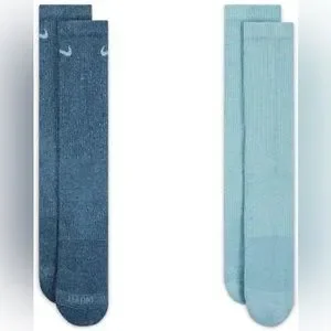 Men's Nike Everyday Plus Dri-FIT Cushioned Crew Socks 2 Pack Blue
