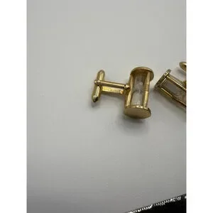 Men's Wemco Gold Tone Hourglass Cufflinks One Size White Sand