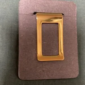 Men Vintage Gold Plated Diamond Pattern Money Clip