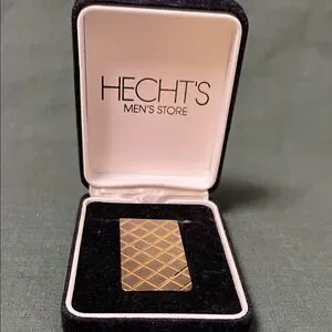 Men Vintage Gold Plated Diamond Pattern Money Clip
