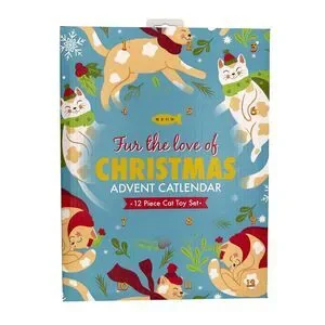 MEOW Christmas Cat Toy Advent Calendar 12-Piece Set Mouse Crinkle Ball NWT New
