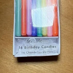 Meri Meri 16 Ombre Birthday Candles Long Pastel Color Party Supplies Decor