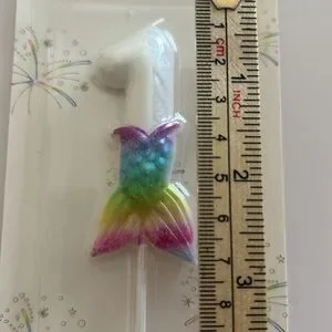 Mermaid Number 1 Birthday Candle. BRAND NEW Happy 1st. Birthday