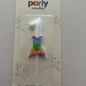 Mermaid Number 1 Birthday Candle. BRAND NEW Happy 1st. Birthday