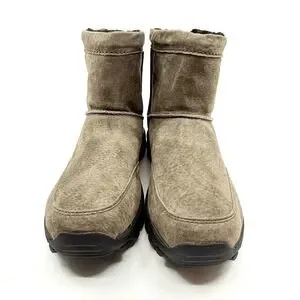 Merrell Mens Winter Boots J005573 Suede Leather Faux Fur Lined Taupe US 10 EU 44