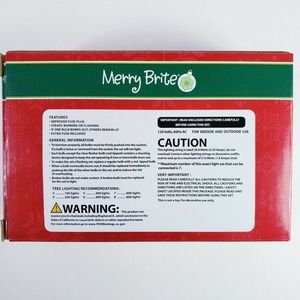 Merry Brite 70 Mini Lights Christmas Tree Clear Bulb Green Wire Patio Weddings