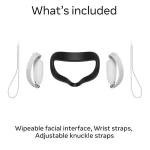 Meta Quest 2 Active Pack W/ Facial Interface Wrist & Knuckle Straps New In Box