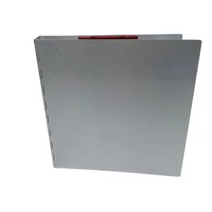 Metal Binder 8.5" Brushed Metal With Clip And Inserts