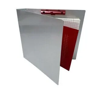 Metal Binder 8.5" Brushed Metal with Clip and inserts Metal Binder 8.5" Brushed Metal with Clip and inserts