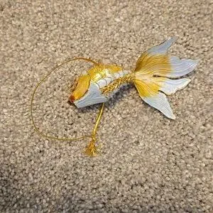 Metal Gold Fish Ornament Decoration Charm