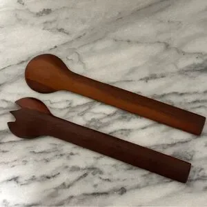 Michael Graves Teak Wood Salad Serving Utensils