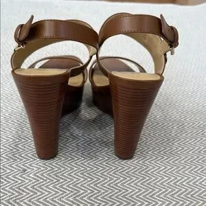 Michael Kors Brown Wedge Sandals Size 7