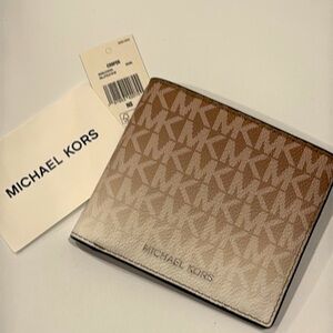 Michael Kors Cooper Ombre Monogram Brown Leather Wallet