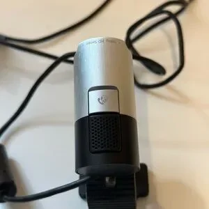 Microsoft Silver And Black Compact Webcam With Adjustable Mount