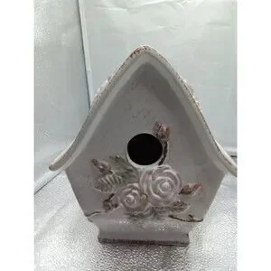 Midwestern Homes Birdhouse White Pink Green