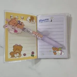Mikko Illustrations Small Notebook And Pen Kawaii Cute Stationery Set NEW