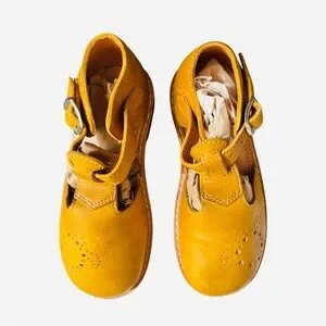 Mikoleon Leather Camperas Mustard Kids