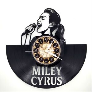 MILEY CYRUS vinyl record clock