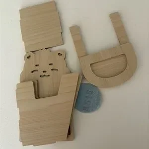 Mini Wooden Dining Chair For Hamsters Maple Wood Small Pet Furniture New