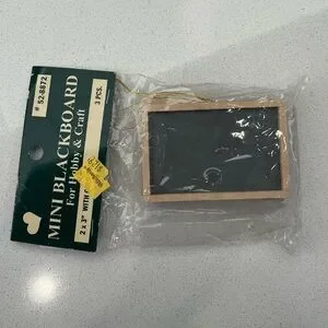 Miniature Chalkboard Blackboard Dollhouse Christmas Ornament Set Of 3