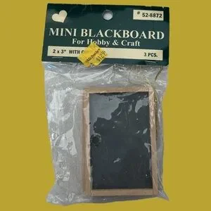 Miniature Chalkboard Blackboard Dollhouse Christmas Ornament Set of 3