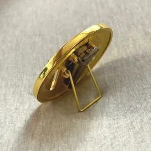 Miniature Green & Gold Picture Frame Brooch