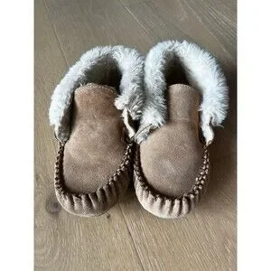 Minnetonka Fur Booties Moccasin Girls Youth size 2