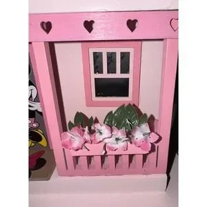Minnie Mouse Official Wooden Birdhouse New TikTok Pink Cottage Mickey & Friends