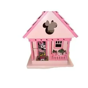 Minnie Mouse Official Wooden Birdhouse New TikTok Pink Cottage Mickey & Friends