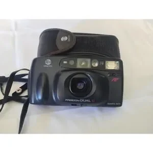 Minolta Freedom Dual AF 35mm Film Point and Shoot Camera Film Tested With Case