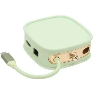 Mint Green USB Hub With RJ45 Port