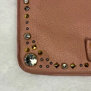 Miu Miu Pink Leather Studded IPad Case