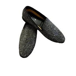 Mix No. 6 Haigan Loafer Black/silver And Rhinestones Size 10.5