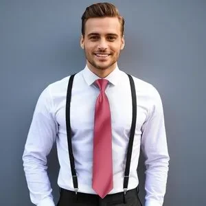 Moda Di Raza Clip On Woven Microfiber Satin Silk Finish Zipper Necktie