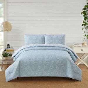 Modern Heirloom - King Leaf Comforter Blue Blue
